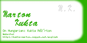 marton kukta business card